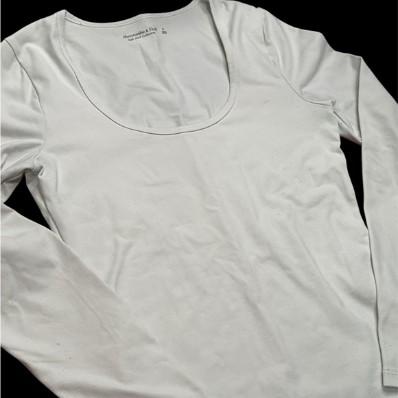 Abercrombie & Fitch White Long Sleeve Fitted Bodysuit - Picture 4 of 9